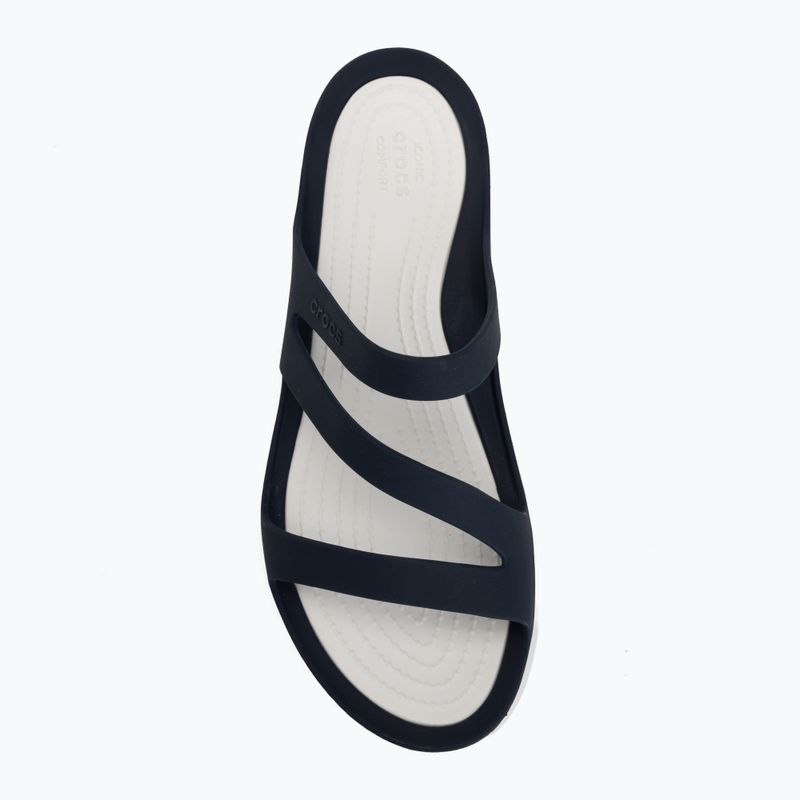 Klapki damskie Crocs Swiftwater Sandal navy/white 5