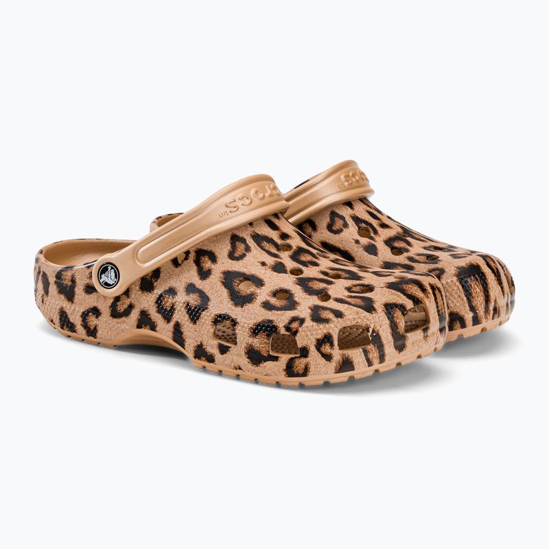 Klapki Crocs Classic Printed Clog leopard/gold 5
