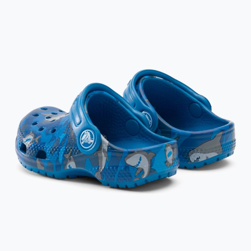 Klapki dziecięce Crocs Classic Shark Clog prep blue 4