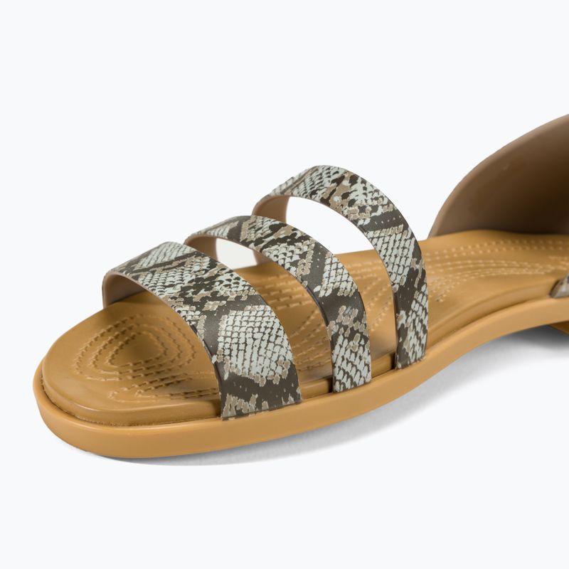 Sandały damskie Crocs Tulum Open Flat mushroom/stucco 7