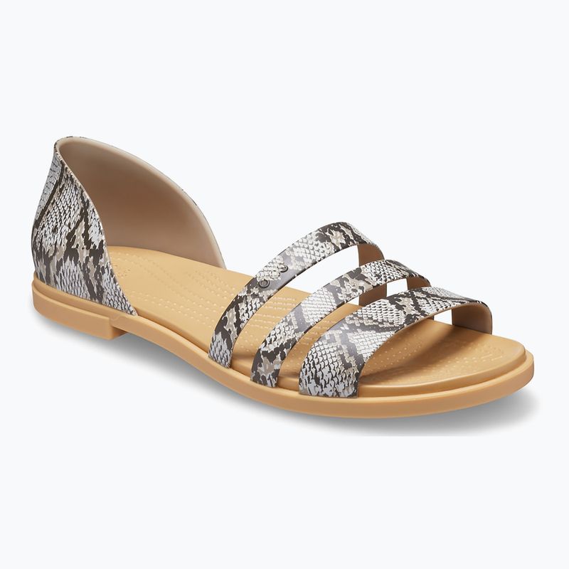 Sandały damskie Crocs Tulum Open Flat mushroom/stucco 8