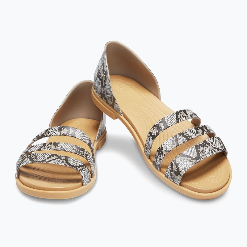 Sandały damskie Crocs Tulum Open Flat mushroom/stucco 10