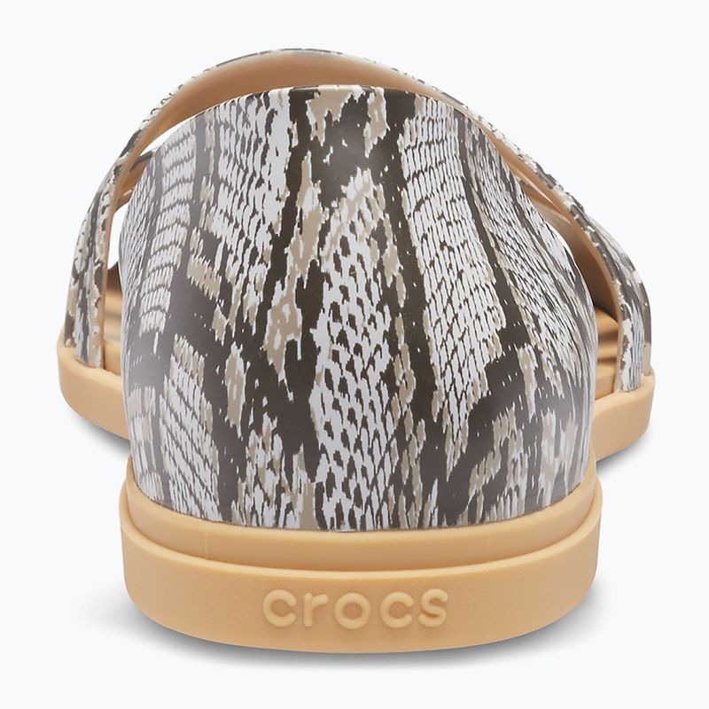 Sandały damskie Crocs Tulum Open Flat mushroom/stucco 11