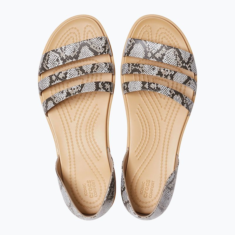 Sandały damskie Crocs Tulum Open Flat mushroom/stucco 12