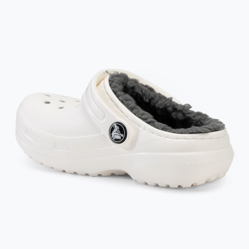 Klapki dziecięce Crocs Classic Lined Clog Toddler white/grey 4