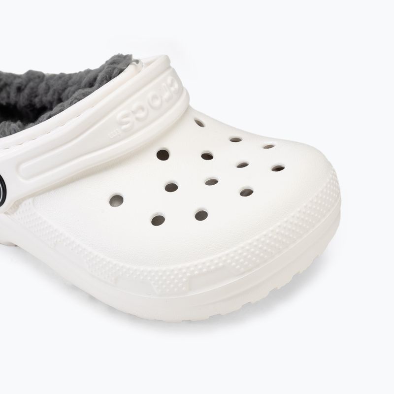 Klapki dziecięce Crocs Classic Lined Clog Toddler white/grey 8