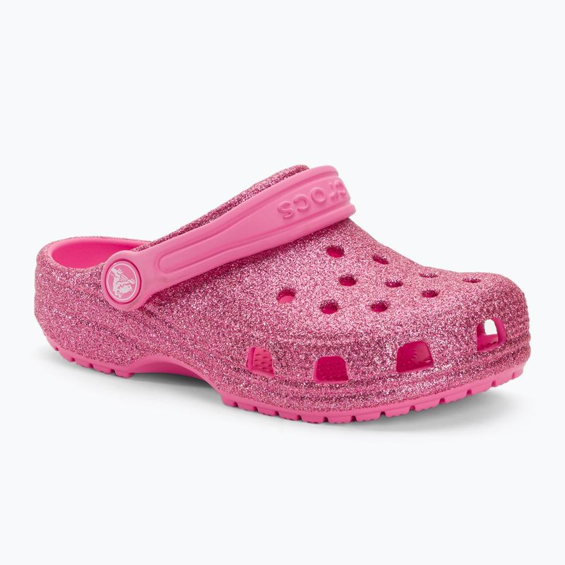 Klapki dziecięce Crocs Classic Glitter Clog Kids pink lemonade