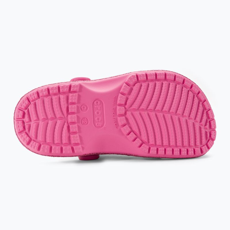 Klapki dziecięce Crocs Classic Glitter Clog Kids pink lemonade 6