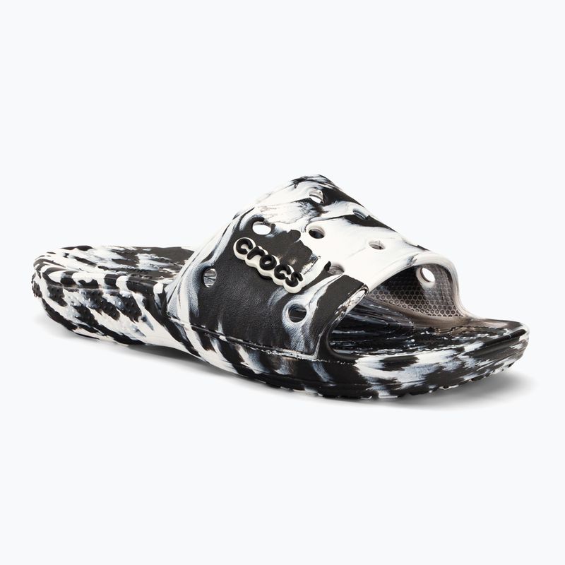 Klapki Crocs Classic Crocs Marbled Slide white/black