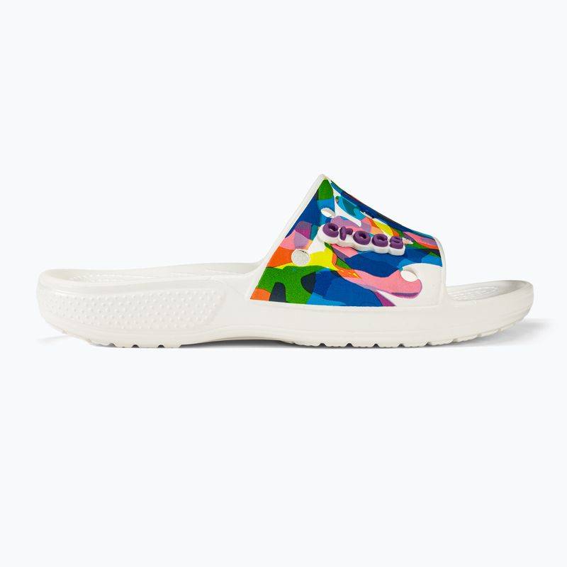 Klapki Crocs Classic Crocs Bubble Block Slide white/multi 2