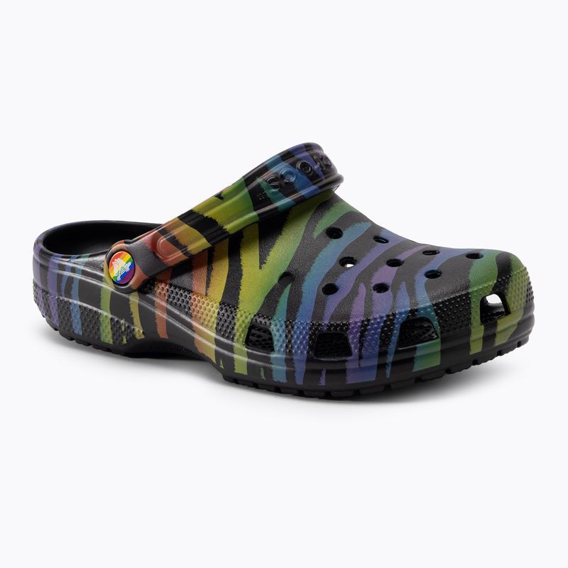 Klapki damskie Crocs Classic Seasonal Printed zebra rainbow