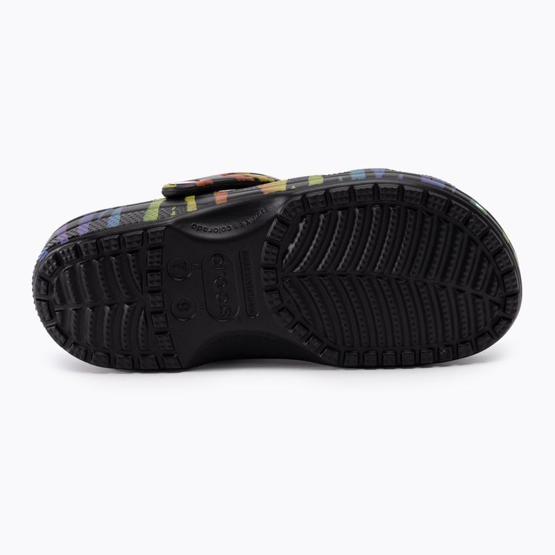 Klapki damskie Crocs Classic Seasonal Printed zebra rainbow 5