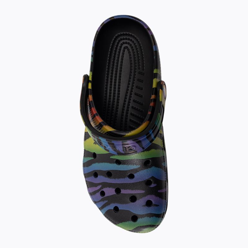 Klapki damskie Crocs Classic Seasonal Printed zebra rainbow 6