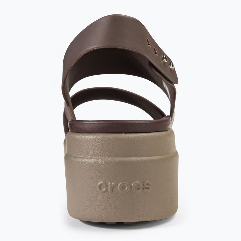 Sandały damskie Crocs Brooklyn Low Wedge mocha/muschroom 6