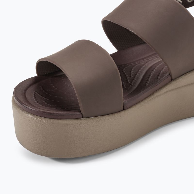 Sandały damskie Crocs Brooklyn Low Wedge mocha/muschroom 7