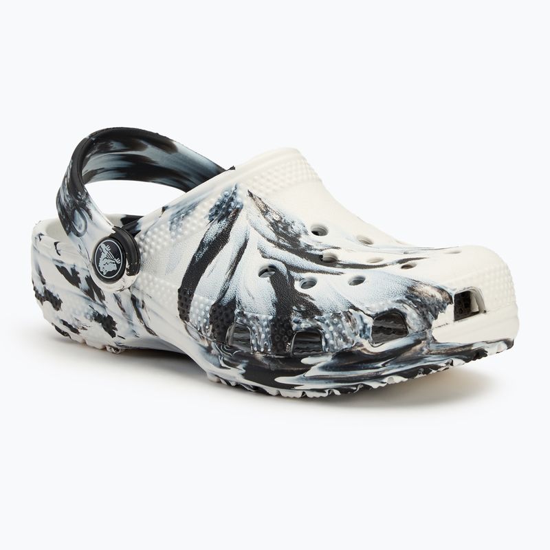 Klapki dziecięce Crocs Classic Marbled Clog Kids black/white 2