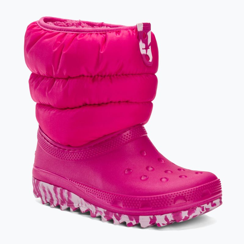 Śniegowce juniorskie Crocs Classic Neo Puff candy pink