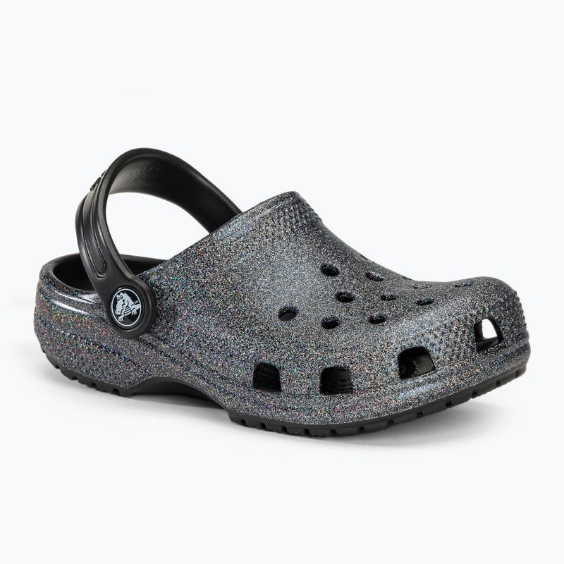 Klapki dziecięce Crocs Classic Glitter Clog Kids black 2