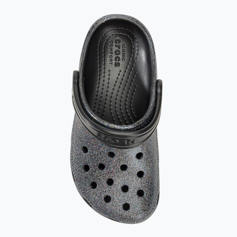 Klapki dziecięce Crocs Classic Glitter Clog Kids black 6