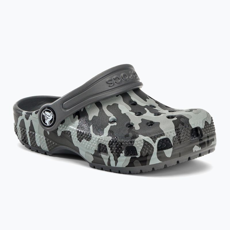 Klapki dziecięce Crocs Classic Camo Clog Toddler black/grey