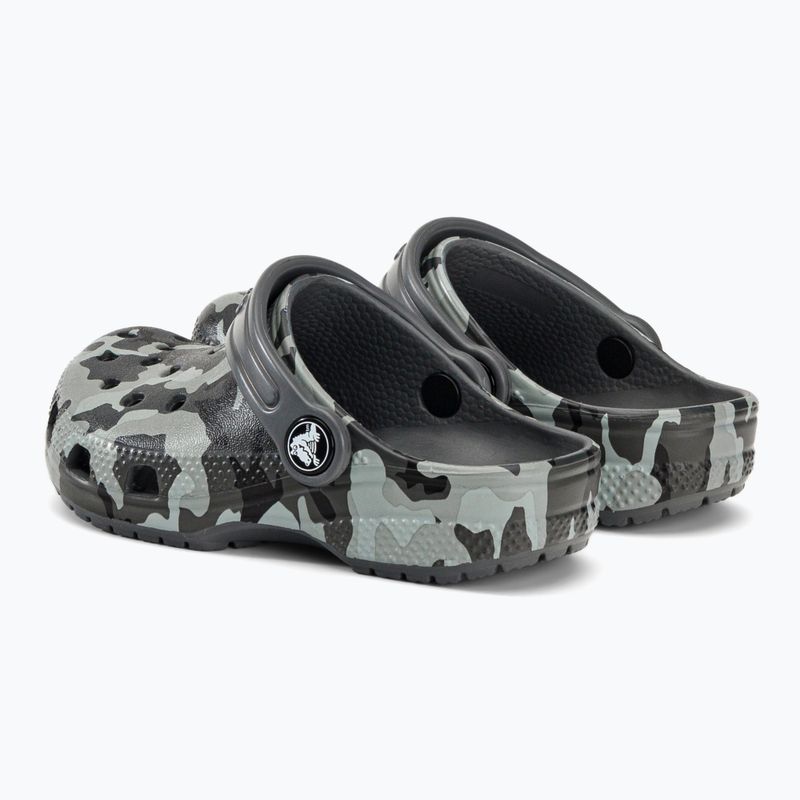 Klapki dziecięce Crocs Classic Camo Clog Toddler black/grey 4