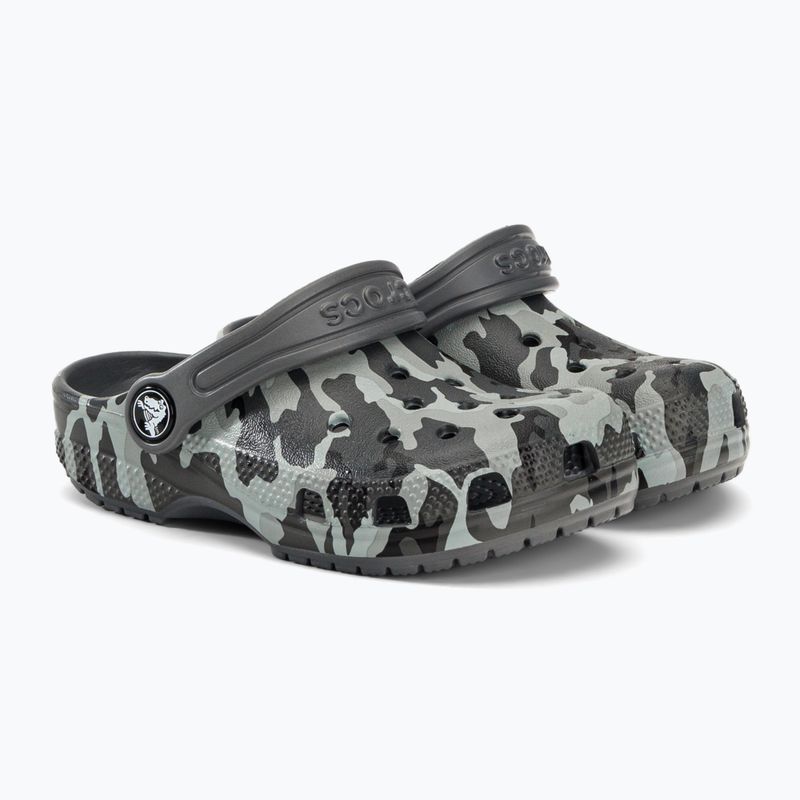 Klapki dziecięce Crocs Classic Camo Clog Toddler black/grey 5