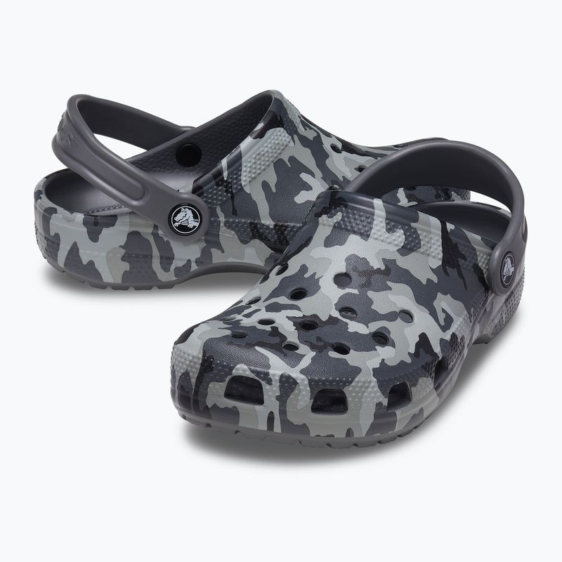 Klapki dziecięce Crocs Classic Camo Clog Toddler black/grey 12