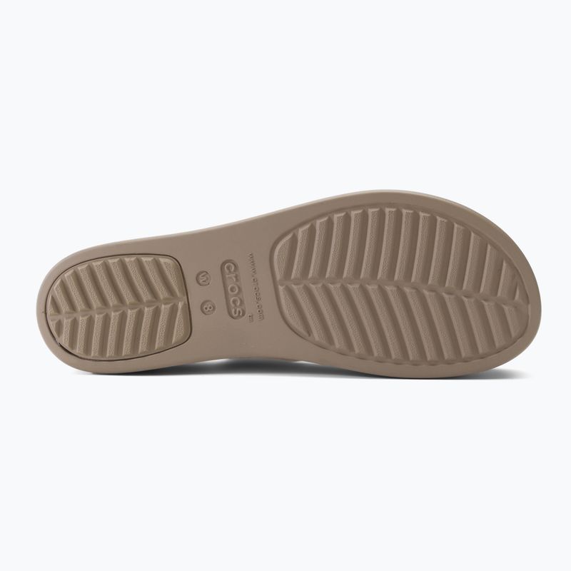 Sandały damskie Crocs Brooklyn Met Low Wedge metal champagne 5