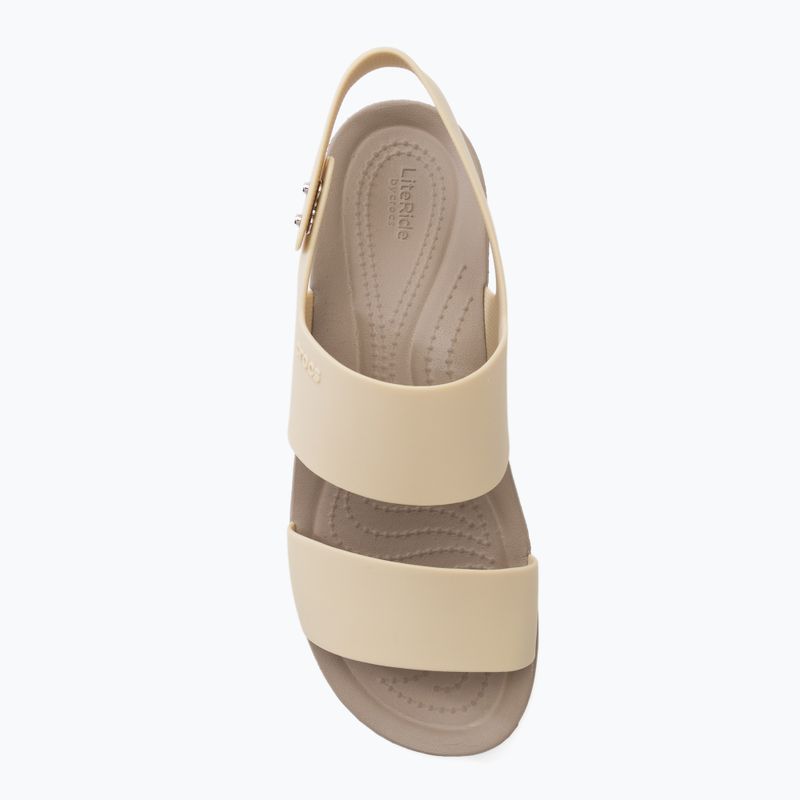 Sandały damskie Crocs Brooklyn Met Low Wedge metal champagne 6