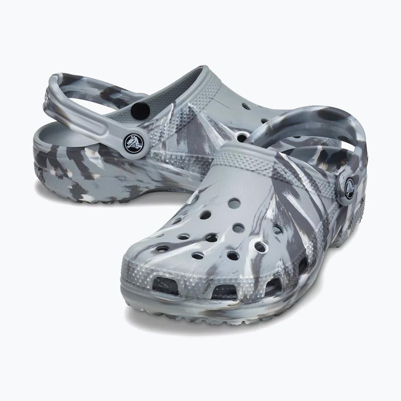 Klapki Crocs Classic Marbled Clog light grey/multi 3