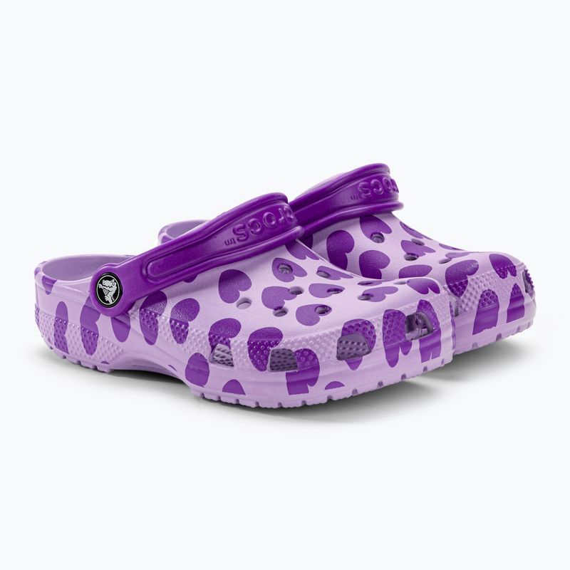 Klapki dziecięce Crocs Classic Easy Icon Clog lavender 5