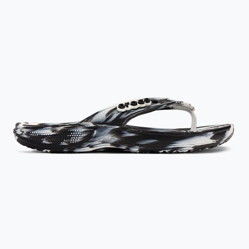 Japonki Crocs Classic Crocs Marbled Flip black/white 2