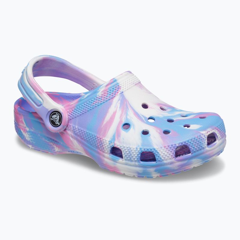 Klapki dziecięce Crocs Classic Marbled Clog Kids white/pink 11