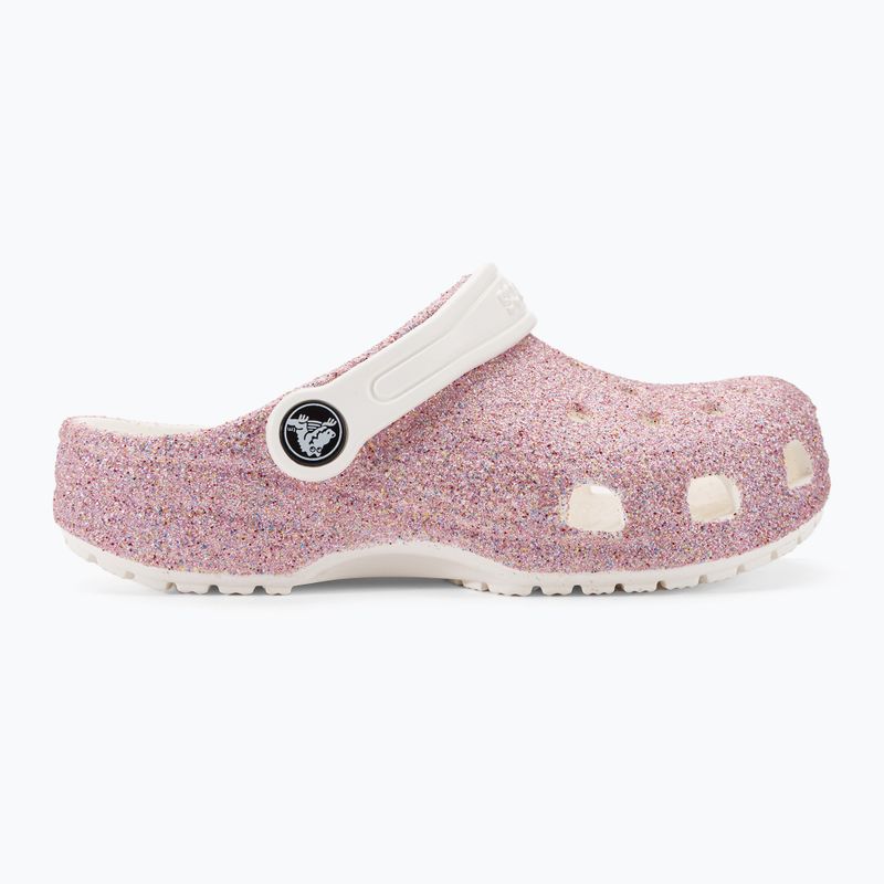 Klapki dziecięce Crocs Classic Glitter Clog Kids white/rainbow 3