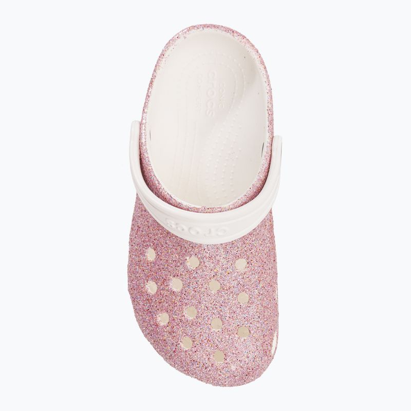 Klapki dziecięce Crocs Classic Glitter Clog Kids white/rainbow 7