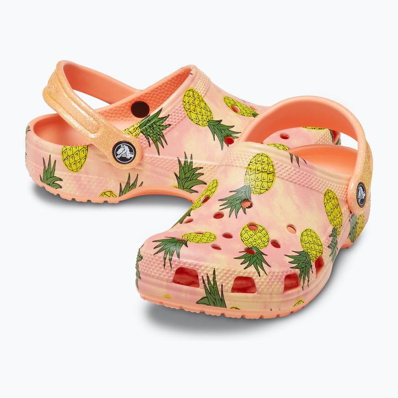 Klapki dziecięce Crocs Classic Pool Party Clog Kids papaya 16