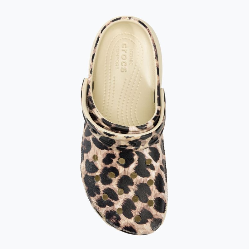 Klapki damskie Crocs Classic Platform Animal Remix bone/leopard 6