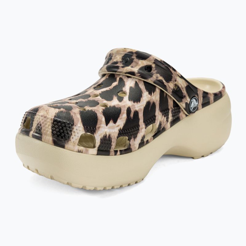 Klapki damskie Crocs Classic Platform Animal Remix bone/leopard 8