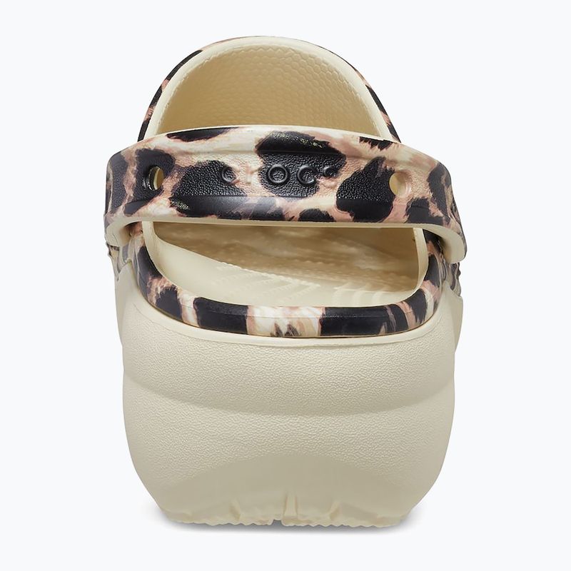 Klapki damskie Crocs Classic Platform Animal Remix bone/leopard 11
