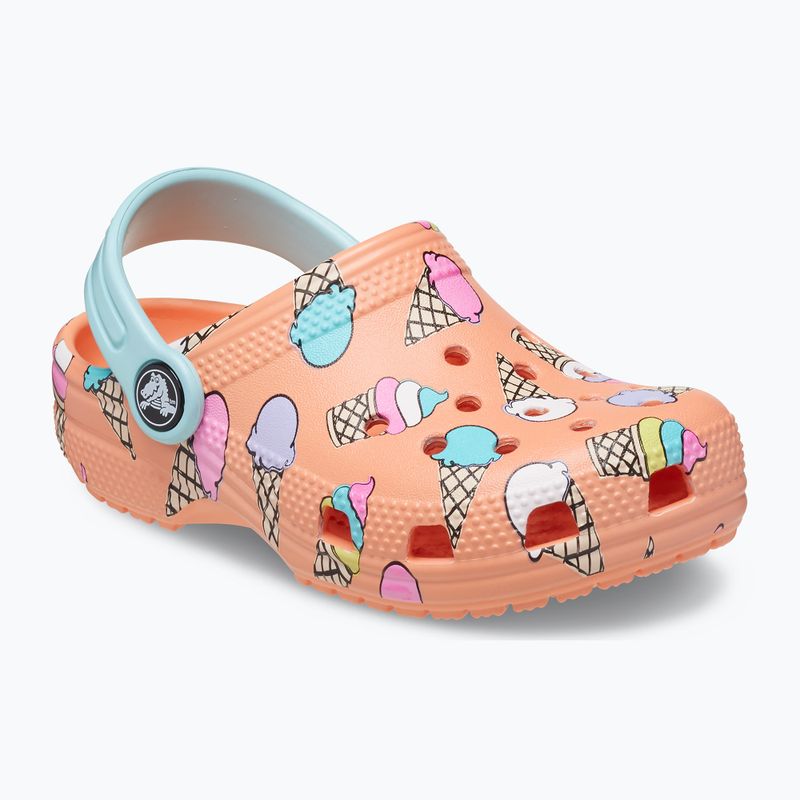 Klapki dziecięce Crocs Classic Pool Party Clog Toddler papaya 11