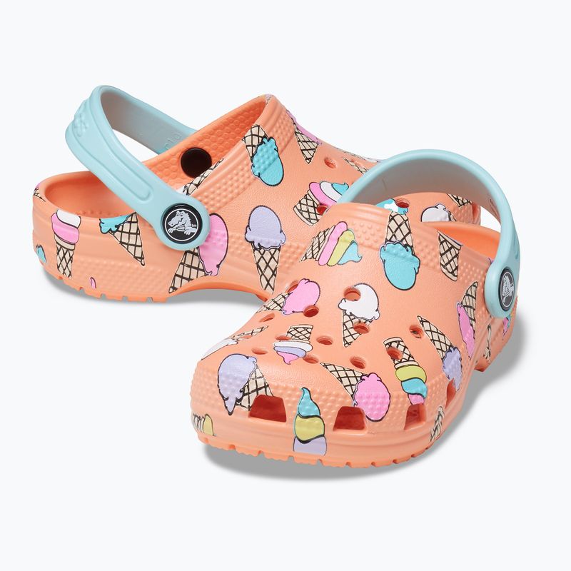 Klapki dziecięce Crocs Classic Pool Party Clog Toddler papaya 16