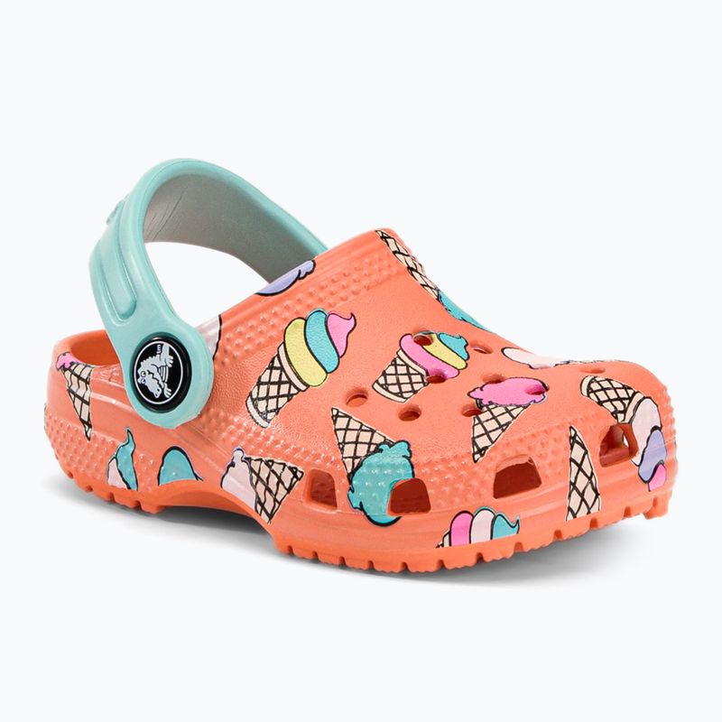 Klapki dziecięce Crocs Classic Pool Party Clog Toddler papaya 2