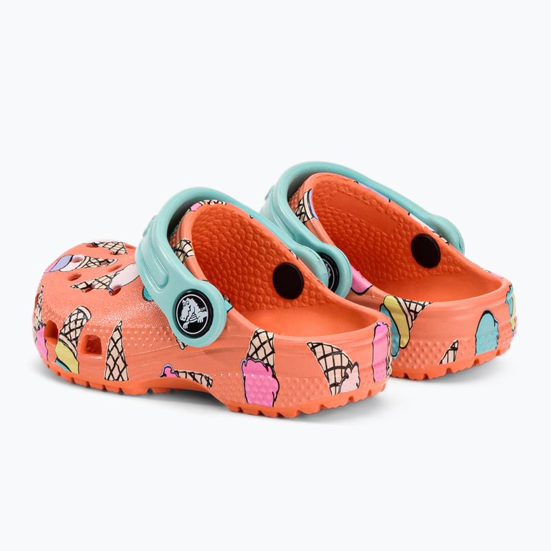Klapki dziecięce Crocs Classic Pool Party Clog Toddler papaya 4