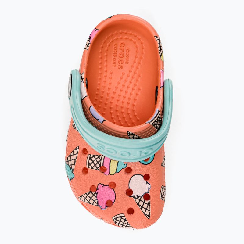 Klapki dziecięce Crocs Classic Pool Party Clog Toddler papaya 7
