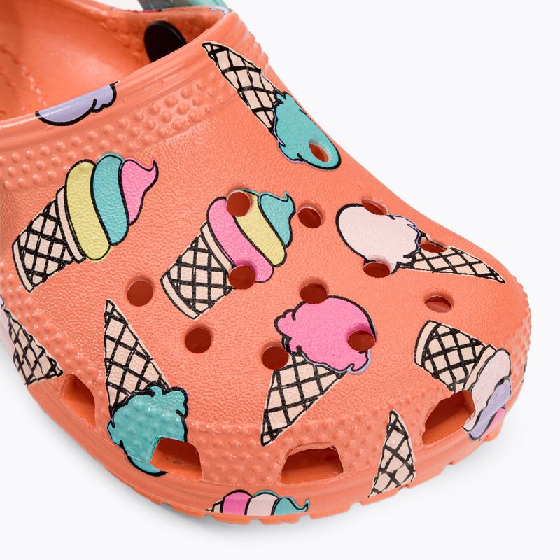 Klapki dziecięce Crocs Classic Pool Party Clog Toddler papaya 8