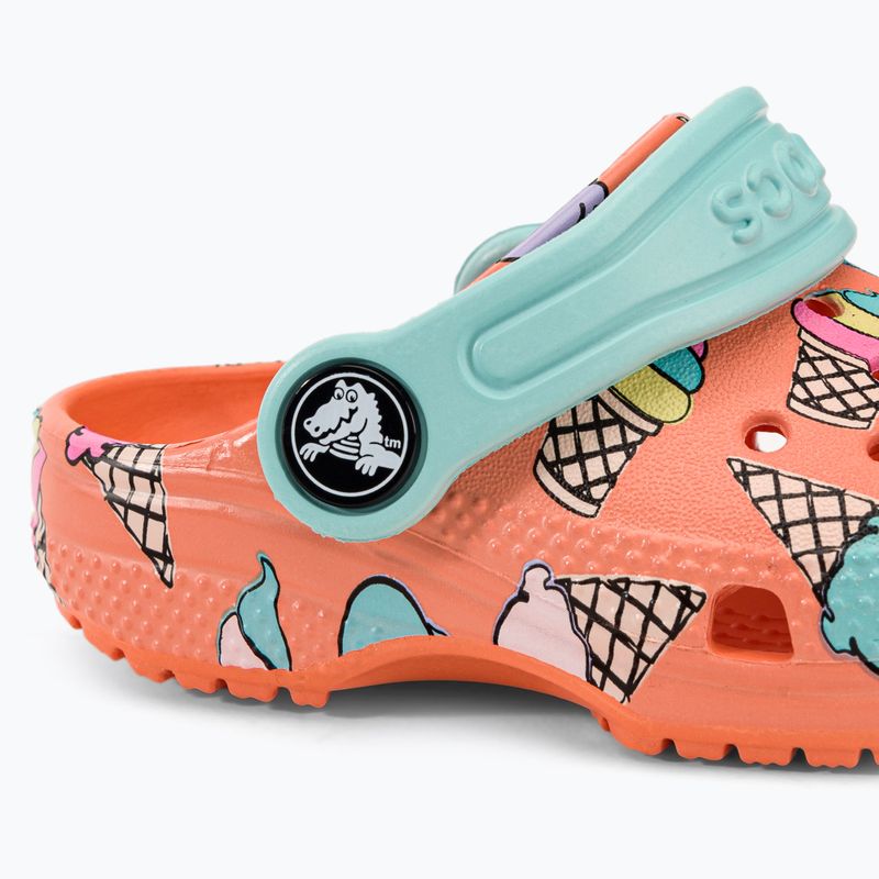 Klapki dziecięce Crocs Classic Pool Party Clog Toddler papaya 9
