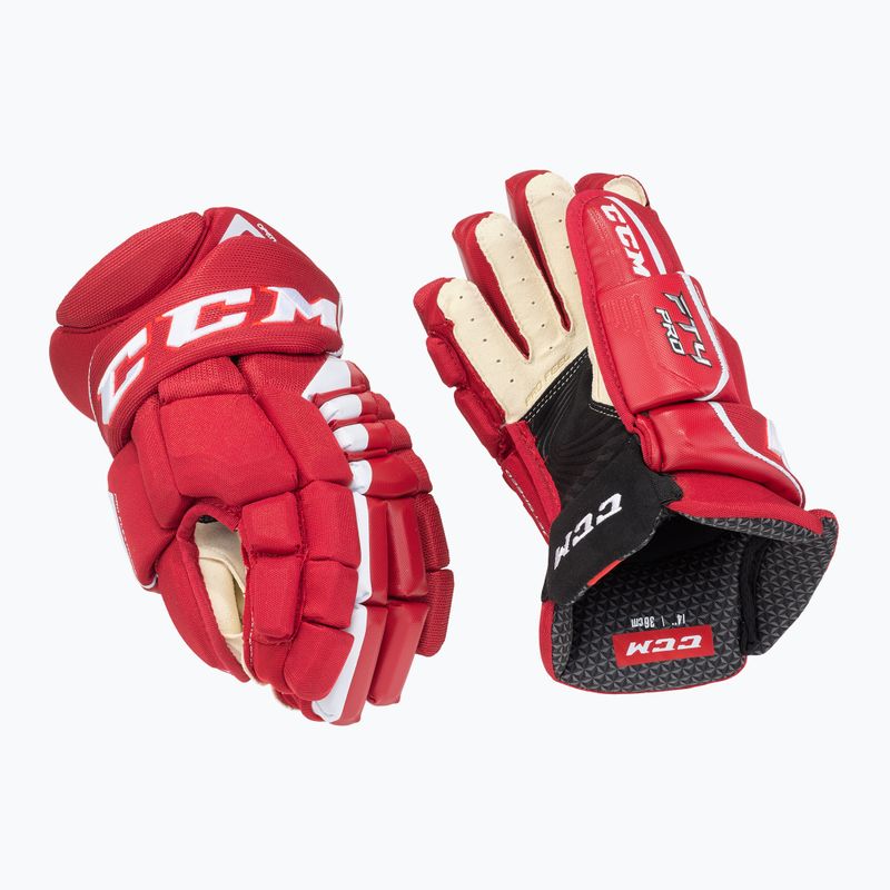 Rękawice hokejowe CCM JetSpeed FT4 Pro SR red/white
