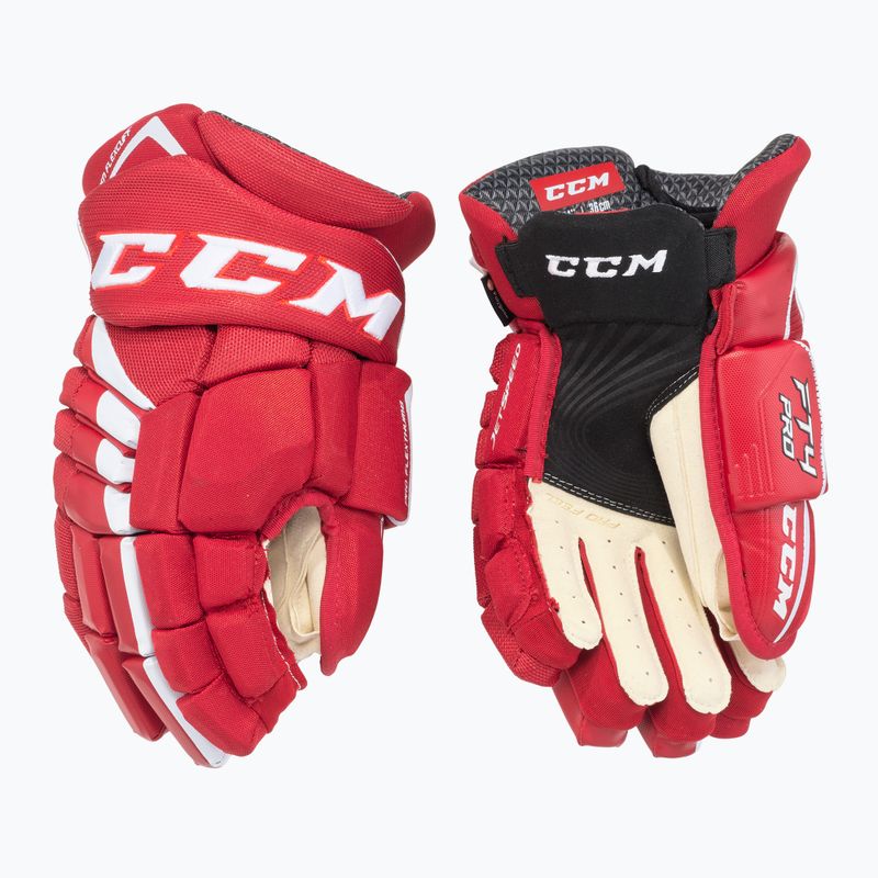 Rękawice hokejowe CCM JetSpeed FT4 Pro SR red/white 2