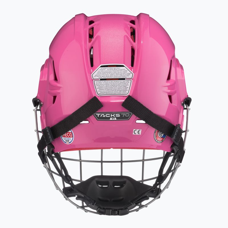 Kask hokejowy dziecięcy CCM Tacks 70 Combo JR pink 4