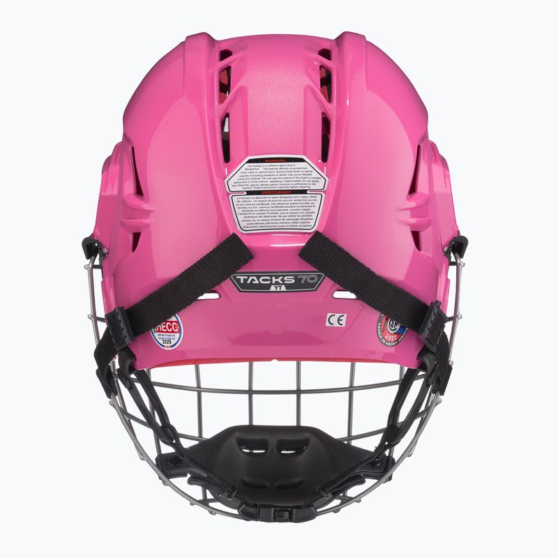 Kask hokejowy dziecięcy CCM Tacks 70 Combo pink 4